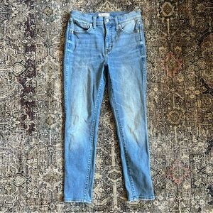 Madewell 10” high rise skinny crop jeans